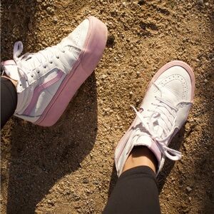 Pink Barbie platform vans